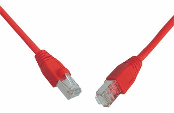 Patch kabel CAT5E SFTP PVC 2m červený snag-proof C5E-315RD-2MB