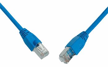 Patch kabel CAT6 SFTP PVC 0,5m modrý snag-proof C6-315BU-0,5MB