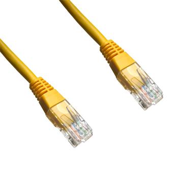 Patch cord Datacom UTP Cat 6, 1 m, žlutý, nestíněný